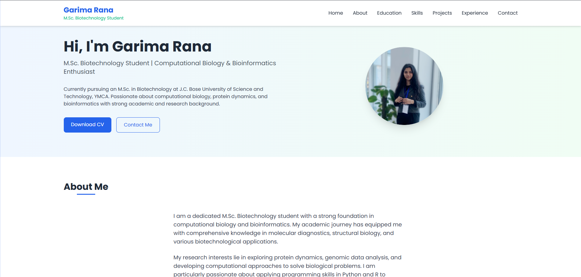 Biotech Student Portfolio